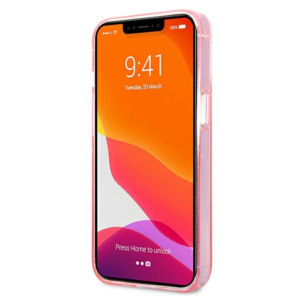 Etui KARL LAGERFELD Apple iPhone 13 13 Pro Glitter Karl`s & Choupette Różowy Hardcase